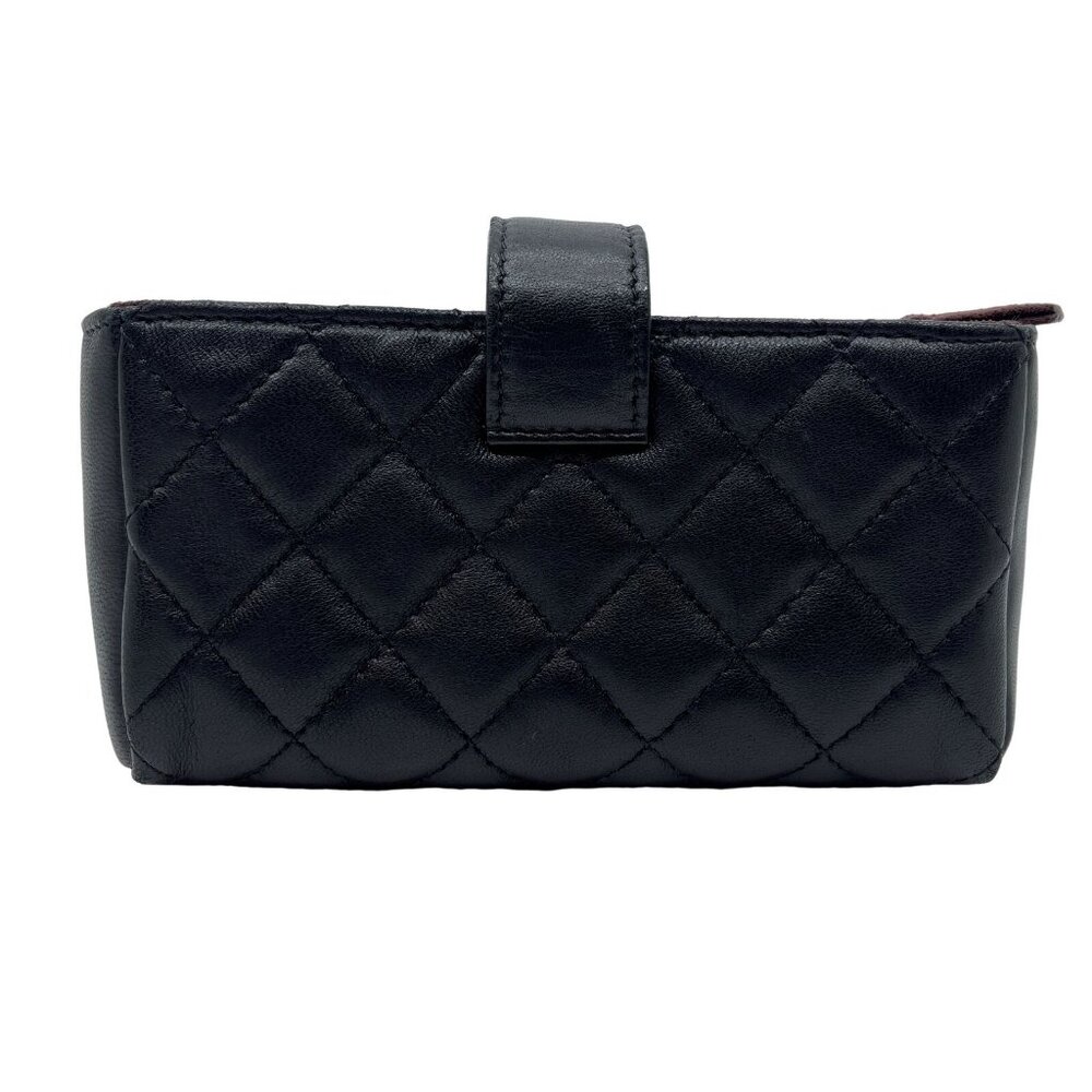 Auth CHANEL Matrasse Multi Pouch Timeless Classic Line Black Leather #36635323 - Picture 3 of 12